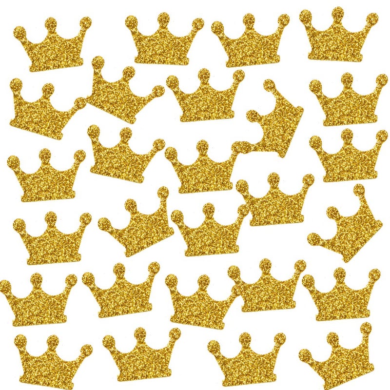 MOWO Gold Crown Confetti Table Decor and Party Wedding Event Decor, Gold Glitter, 200 Count - Image 1